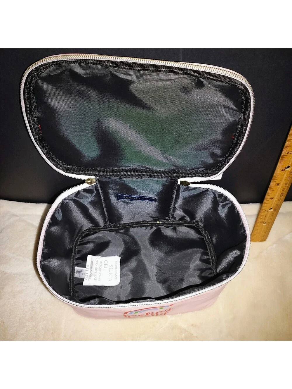 NWT Dabney Lee Pink On Pink / Rainbow Makeup Cosmetic Bag 